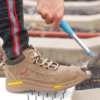 Troya X50 Sicherheitsschuhe – Ultraleichte Arbeitsschuhe mit Stahlkappe - Braun